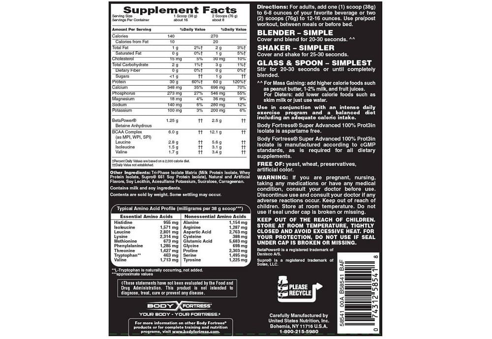 body-fortress-protein-ingredients-label