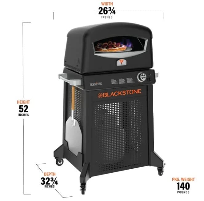 Blackstone Pizza Oven Features and specs