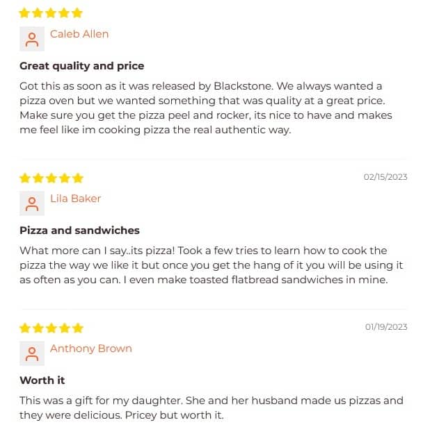 Blackstone Pizza Oven Reviews